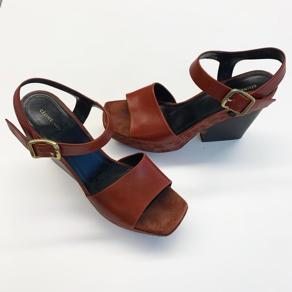 Celine Leather Suede Platform Heel - Picture 3 of 7